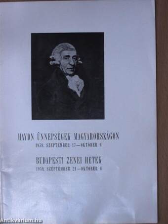 Haydn ünnepségek Magyarországon/Budapesti zenei hetek