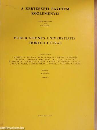 A Kertészeti Egyetem Közleményei 1975/7.