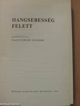 Hangsebesség felett