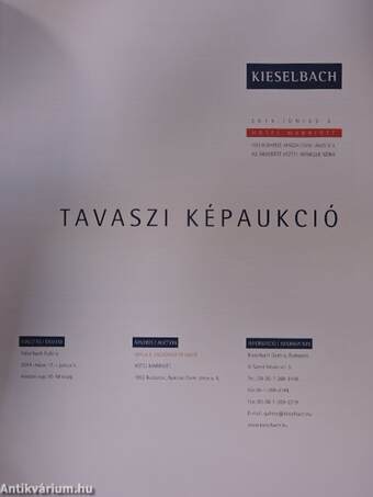 Kieselbach Galéria és Aukciósház - Tavaszi Képaukció 2014