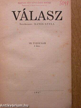 Válasz 1947. I. (töredék)