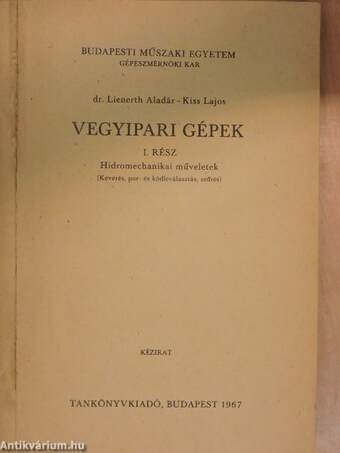 Vegyipari gépek I.