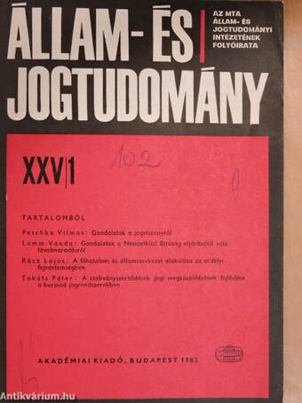 Állam- és Jogtudomány 1982/1.