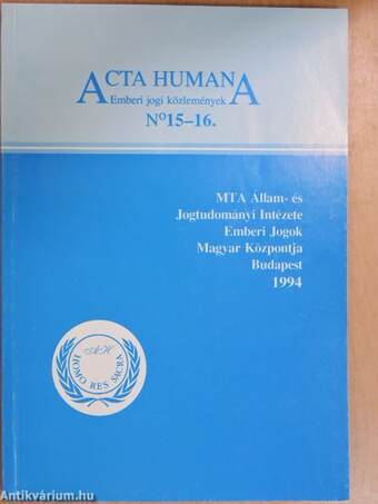 Acta Humana 15-16.