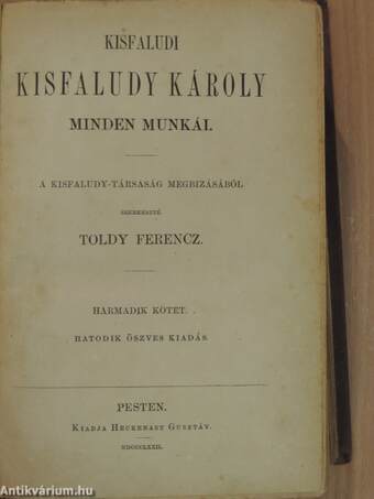 Kisfaludi Kisfaludy Károly minden munkái III-IV.