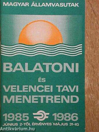 Balatoni és Velencei tavi menetrend