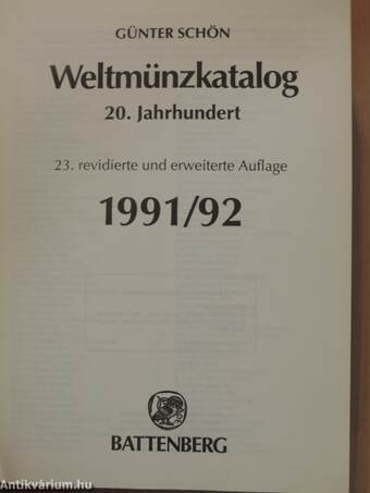 Weltmünzkatalog 1991/92