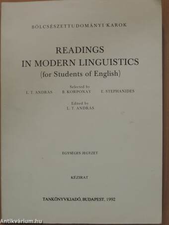 Readings in modern linguistics (for Students of English)