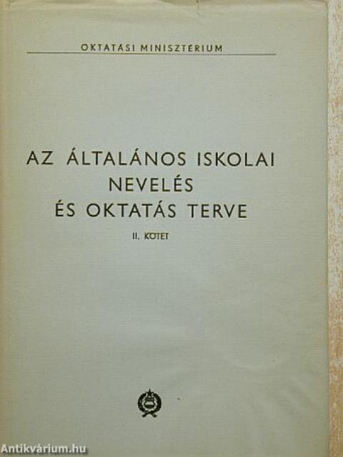 Az általános iskolai nevelés és oktatás terve II.