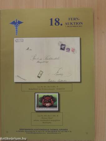 18. Briefmarken-Auktion (Fernauktion), 7. Dezember 2012
