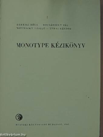 Monotype kézikönyv