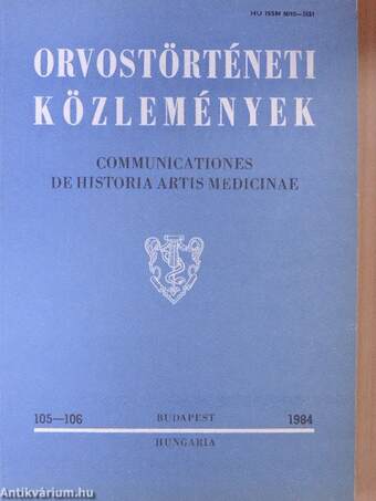 Orvostörténeti közlemények 105-106.