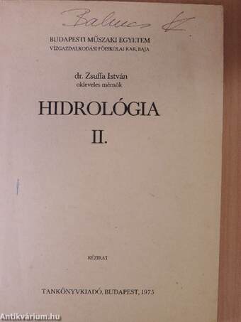 Hidrológia II.