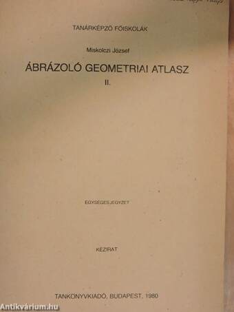 Ábrázoló geometriai atlasz II.