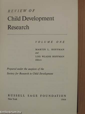 Review of Child Development Research I-II.