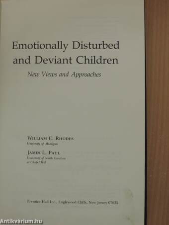 Emotionally Disturbed and Deviant Children