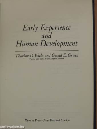 Early Experience and Human Development