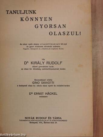 Tanuljunk könnyen, gyorsan olaszul