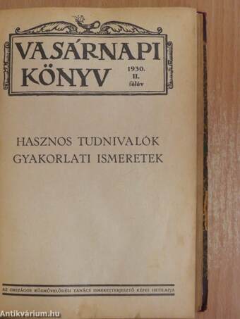 Vasárnapi Könyv 1930. I-II.