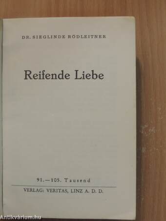 Reifende Liebe