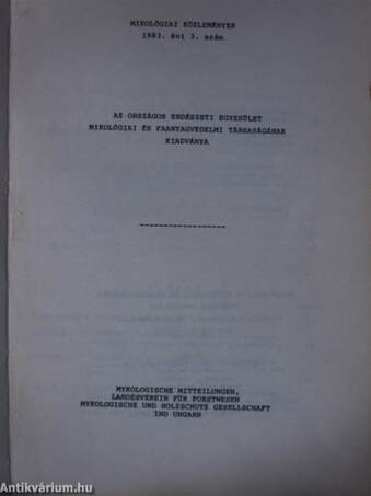 Mikológiai Közlemények 1983/3.