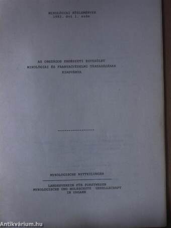 Mikológiai Közlemények 1982/1.