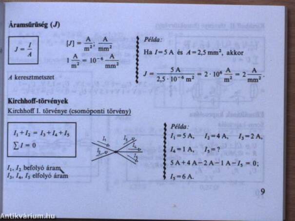 Elektrotechnika képletgyűjtemény