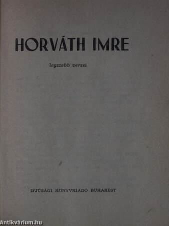 Horváth Imre legszebb versei