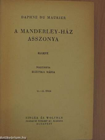 A Manderley-ház asszonya