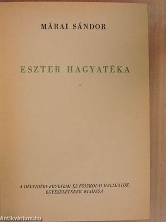 Eszter hagyatéka