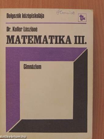 Matematika III.