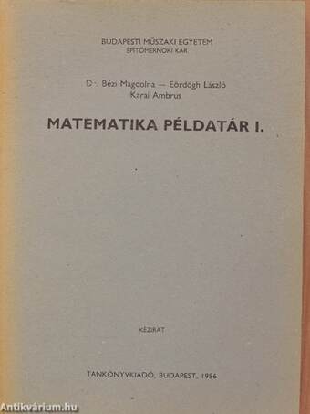 Matematika példatár I.