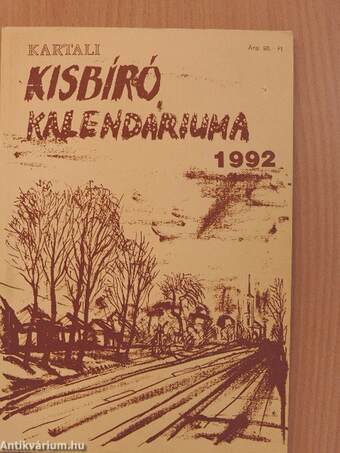 Kartali Kisbíró Kalendáriuma 1992