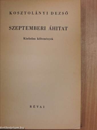 Szeptemberi áhitat