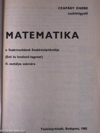 Matematika II.