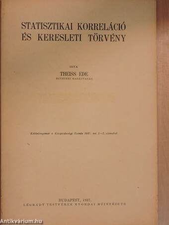 Statisztikai korreláció és keresleti törvény