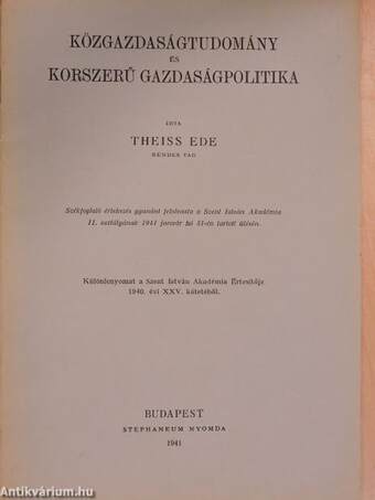 Közgazdaságtudomány és korszerű gazdaságpolitika