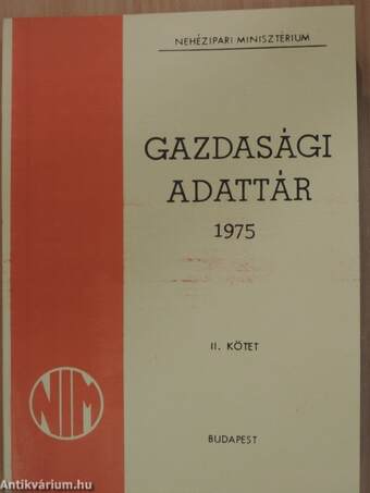 Gazdasági adattár 1975. I-II.