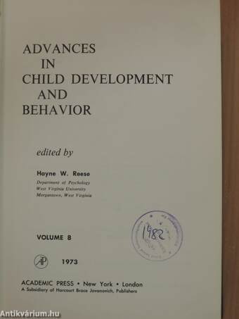 Advances in Child Development and Behavior 8.