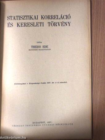 Statisztikai korreláció és keresleti törvény