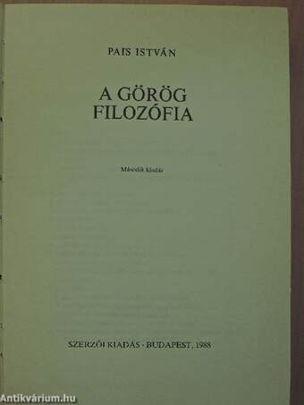 A görög filozófia