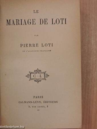 Le mariage de Loti