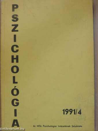 Pszichológia 1991/4.