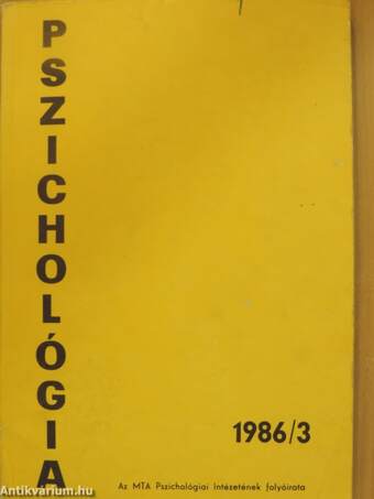 Pszichológia 1986/3.