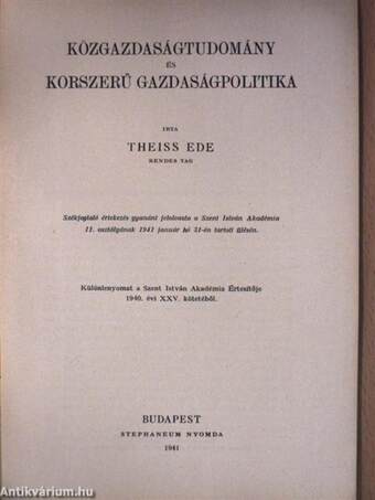 Közgazdaságtudomány és korszerű gazdaságpolitika