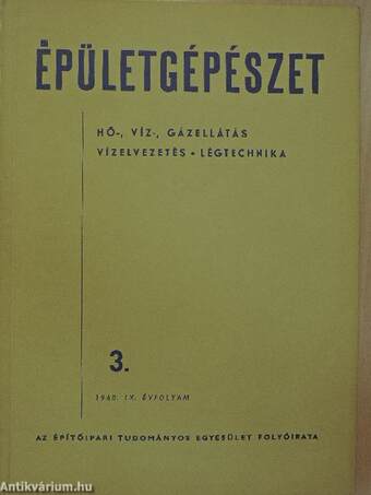 Épületgépészet 1960/3.