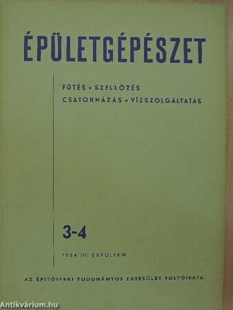 Épületgépészet 1954/3-4.