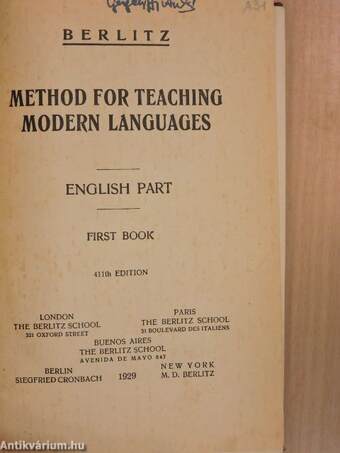 Method for Teaching Modern Languages I.