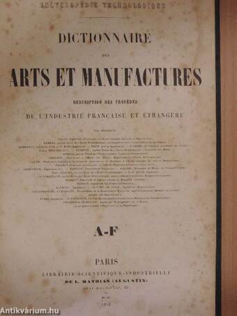 Dictionnaire des arts et manufactures 1-4.