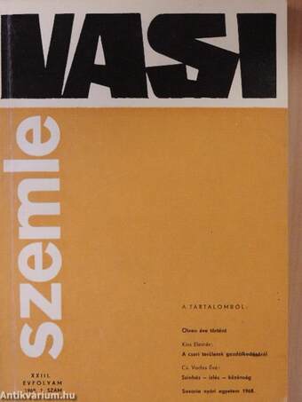 Vasi Szemle 1969/1-4.